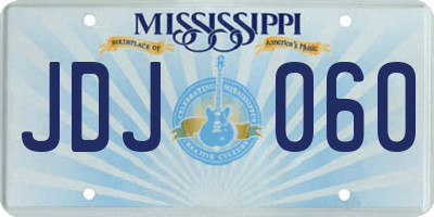 MS license plate JDJ060