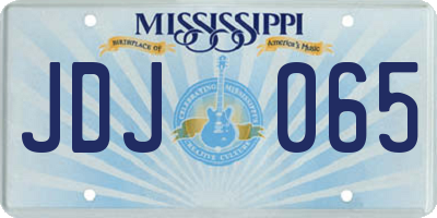MS license plate JDJ065