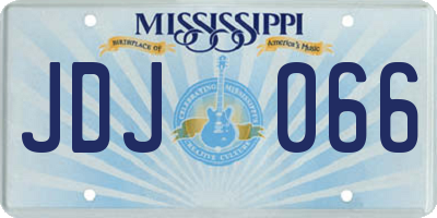 MS license plate JDJ066