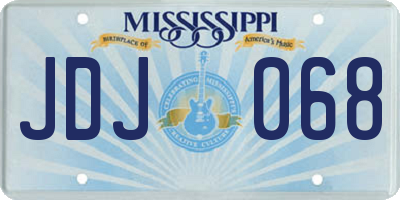MS license plate JDJ068