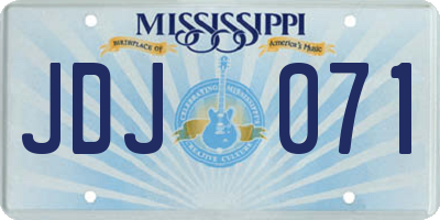 MS license plate JDJ071