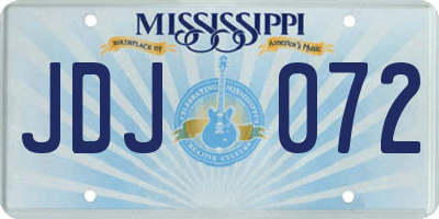 MS license plate JDJ072