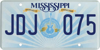 MS license plate JDJ075