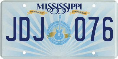 MS license plate JDJ076