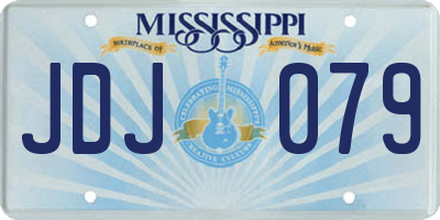 MS license plate JDJ079