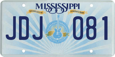 MS license plate JDJ081
