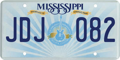 MS license plate JDJ082