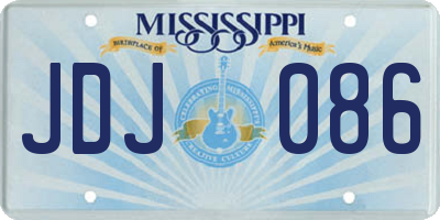 MS license plate JDJ086