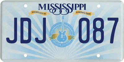 MS license plate JDJ087