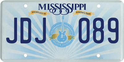 MS license plate JDJ089