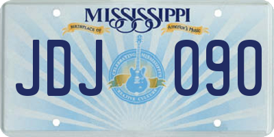 MS license plate JDJ090