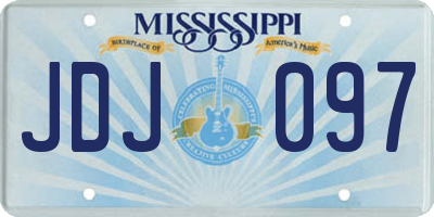 MS license plate JDJ097