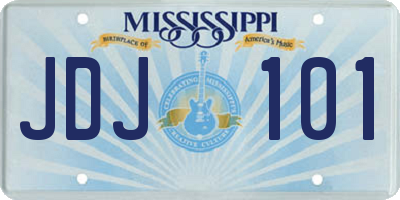 MS license plate JDJ101