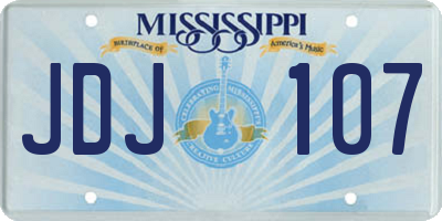 MS license plate JDJ107