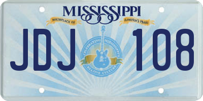 MS license plate JDJ108