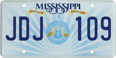 MS license plate JDJ109