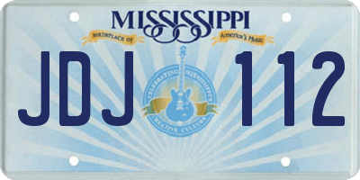 MS license plate JDJ112