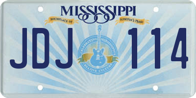 MS license plate JDJ114