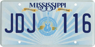 MS license plate JDJ116