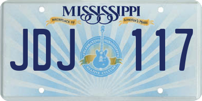 MS license plate JDJ117