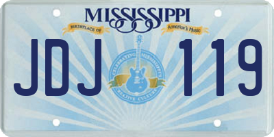 MS license plate JDJ119