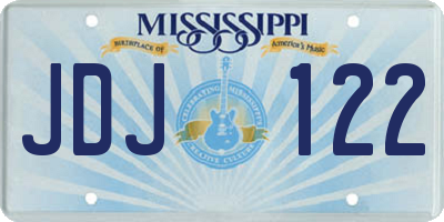 MS license plate JDJ122