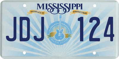 MS license plate JDJ124