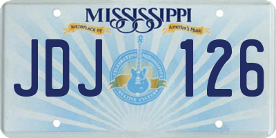 MS license plate JDJ126
