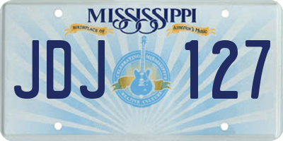 MS license plate JDJ127