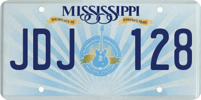 MS license plate JDJ128