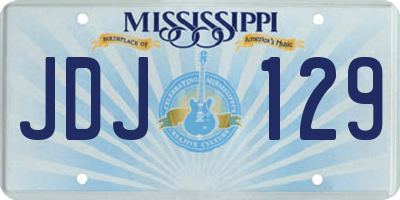 MS license plate JDJ129