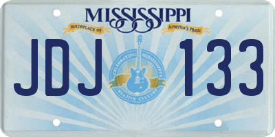 MS license plate JDJ133