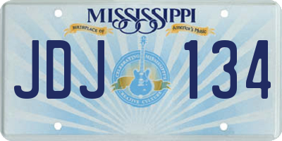 MS license plate JDJ134