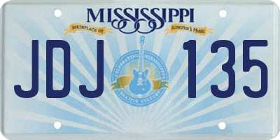 MS license plate JDJ135