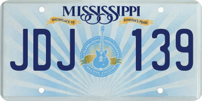 MS license plate JDJ139