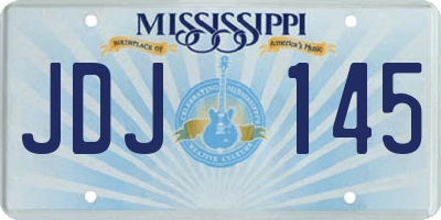 MS license plate JDJ145