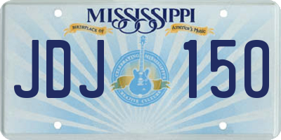 MS license plate JDJ150