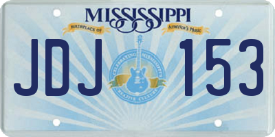 MS license plate JDJ153