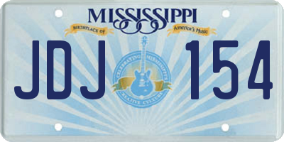 MS license plate JDJ154