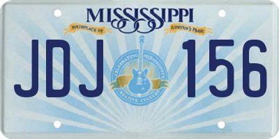 MS license plate JDJ156