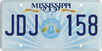 MS license plate JDJ158