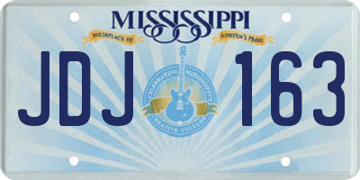 MS license plate JDJ163