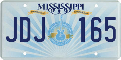MS license plate JDJ165