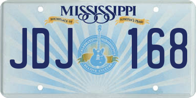 MS license plate JDJ168