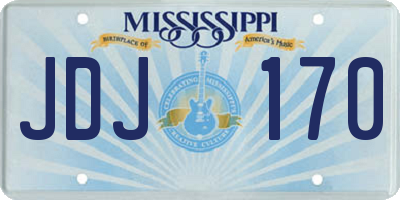 MS license plate JDJ170