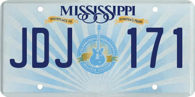 MS license plate JDJ171