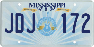 MS license plate JDJ172