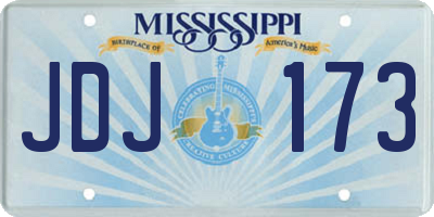 MS license plate JDJ173