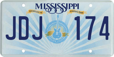 MS license plate JDJ174