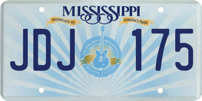 MS license plate JDJ175